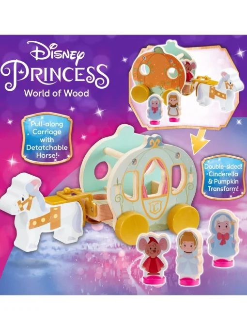 * Disney Princess Wooden Cinderella Pumpkin Carriage Set* Disney