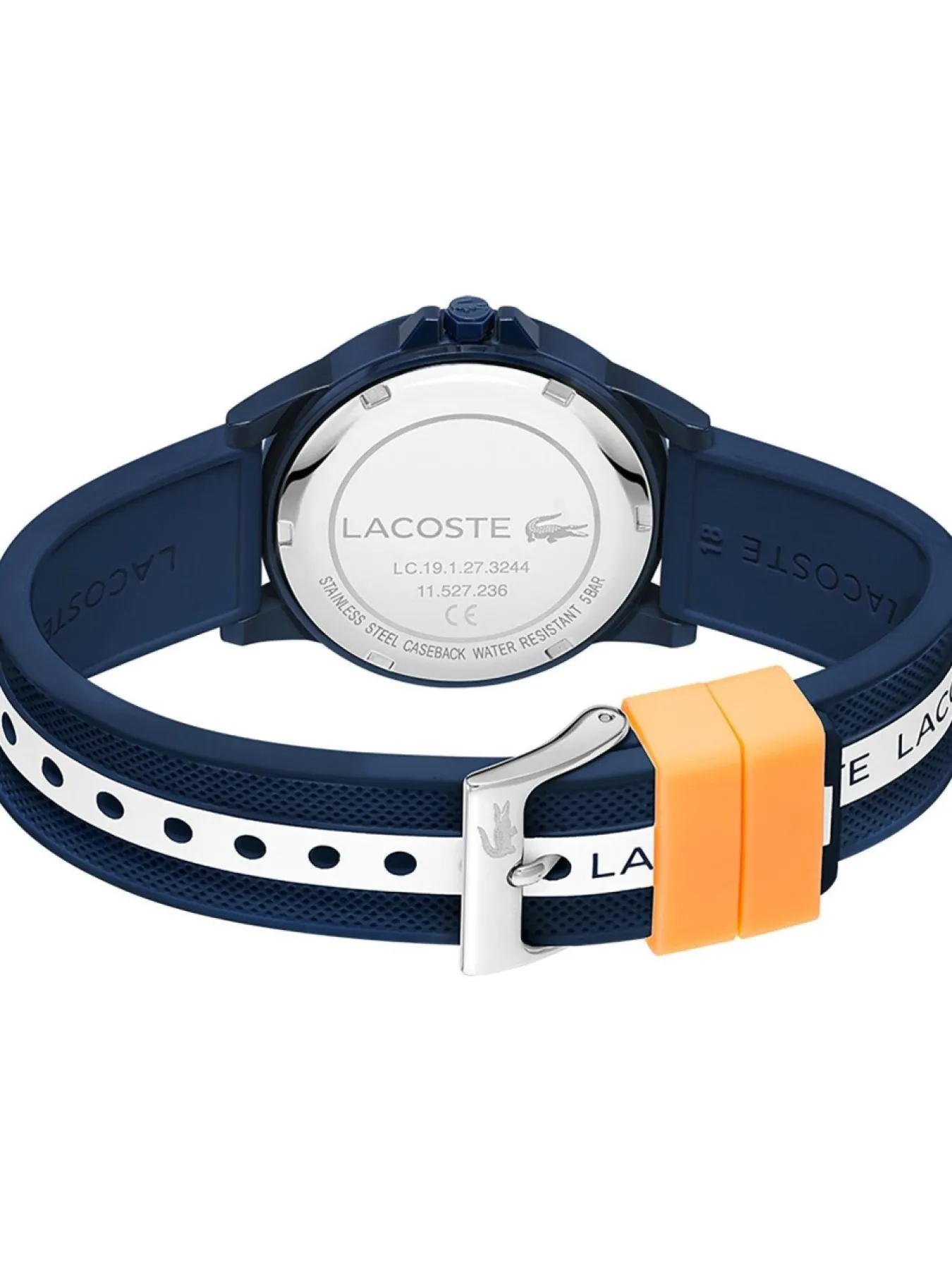 Christmas Gifts Lacoste Rider Navy Dial Orange Accent Kids/Teen Watch* Christmas Gifts