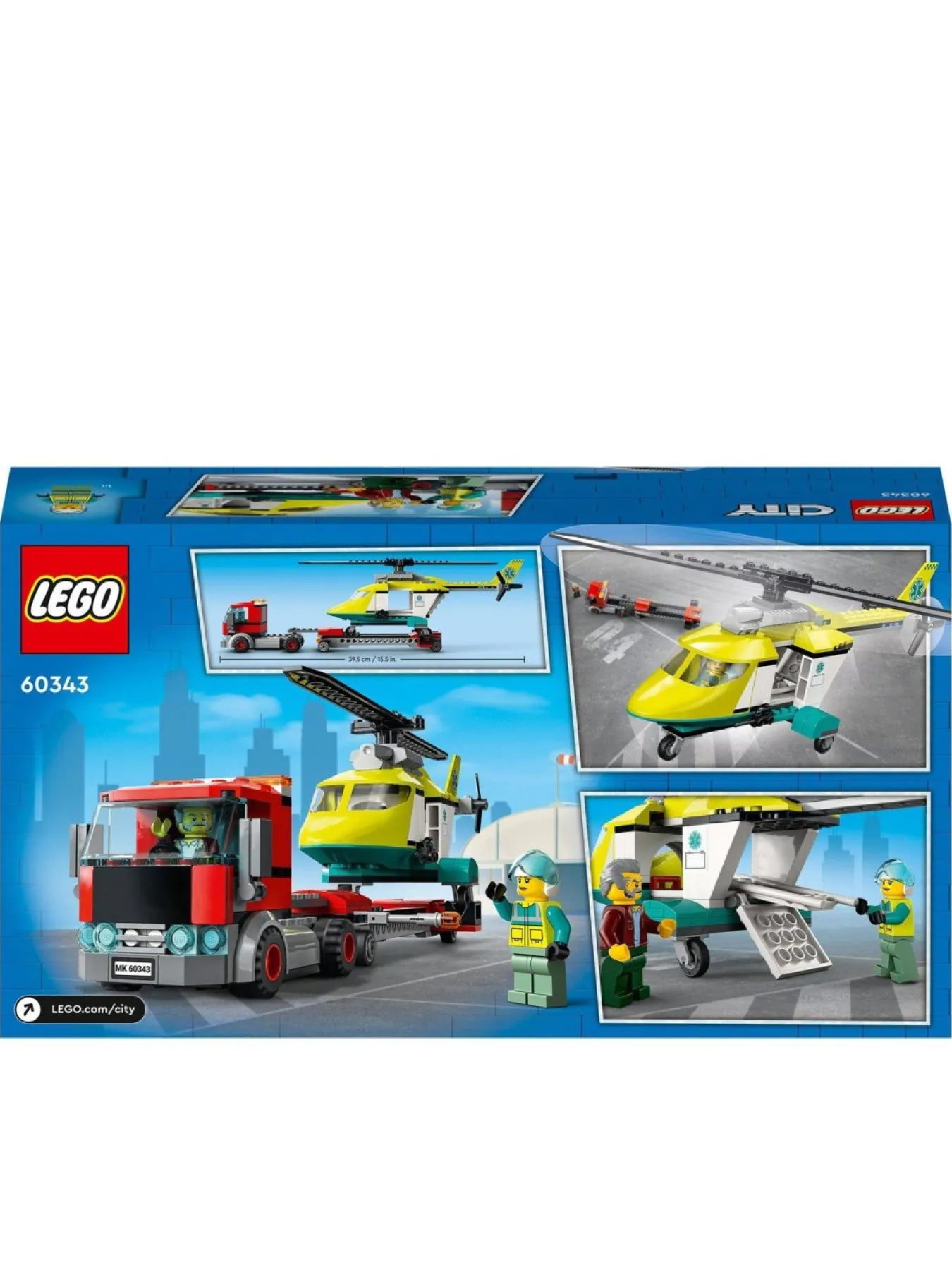 * Lego City Rescue Helicopter Transport Set 60343* Lego