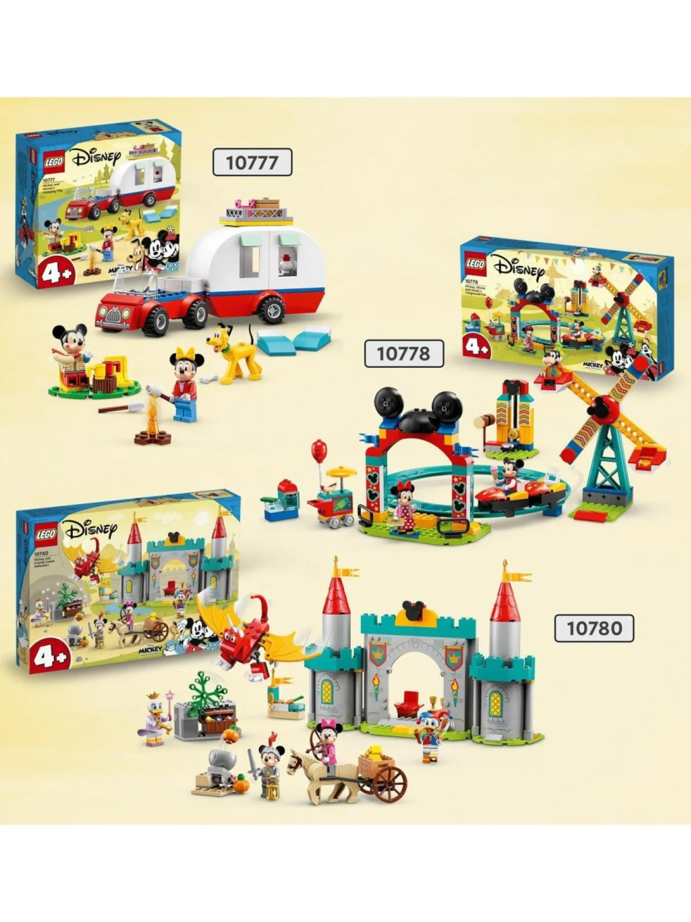 * Lego Disney Mickey, Minnie & Goofy's Funfair Set 10778* Lego