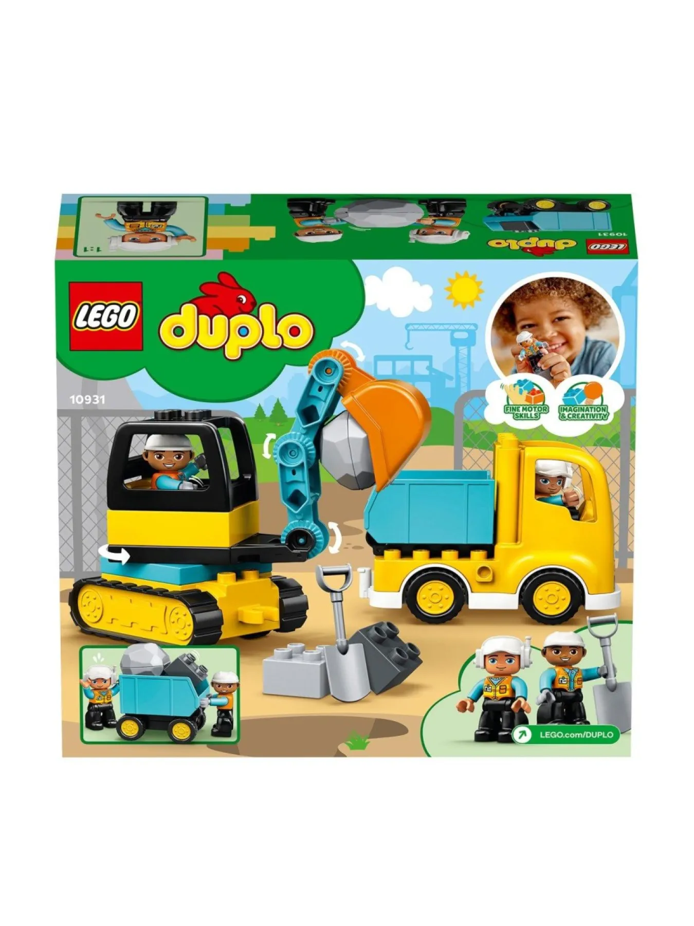 * Lego Duplo 10931 Construction Truck & Tracked Excavator* Lego