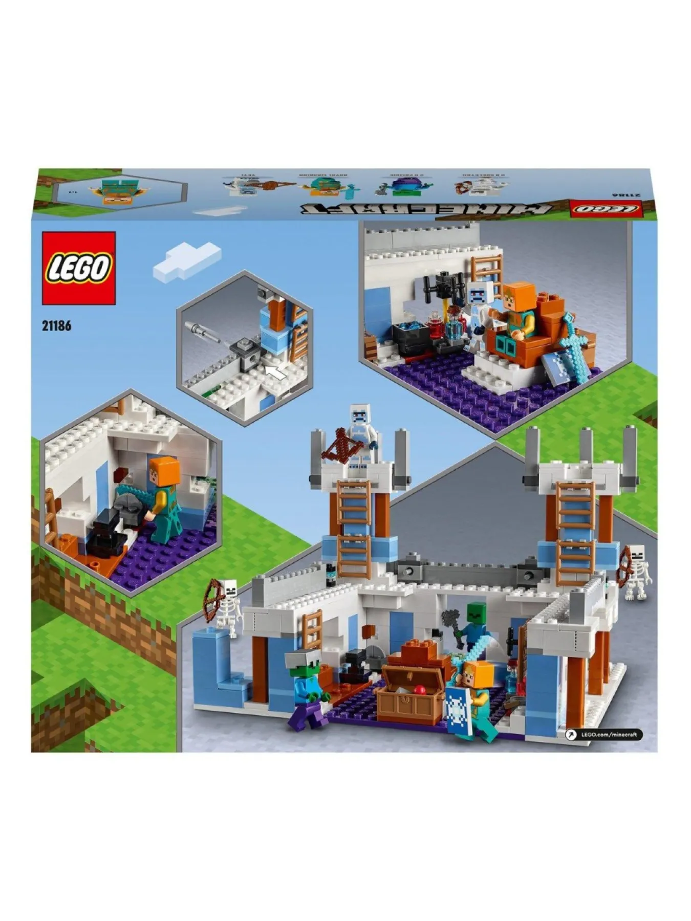 * Lego Minecraft The Ice Castle Toy Building Set 21186* Lego