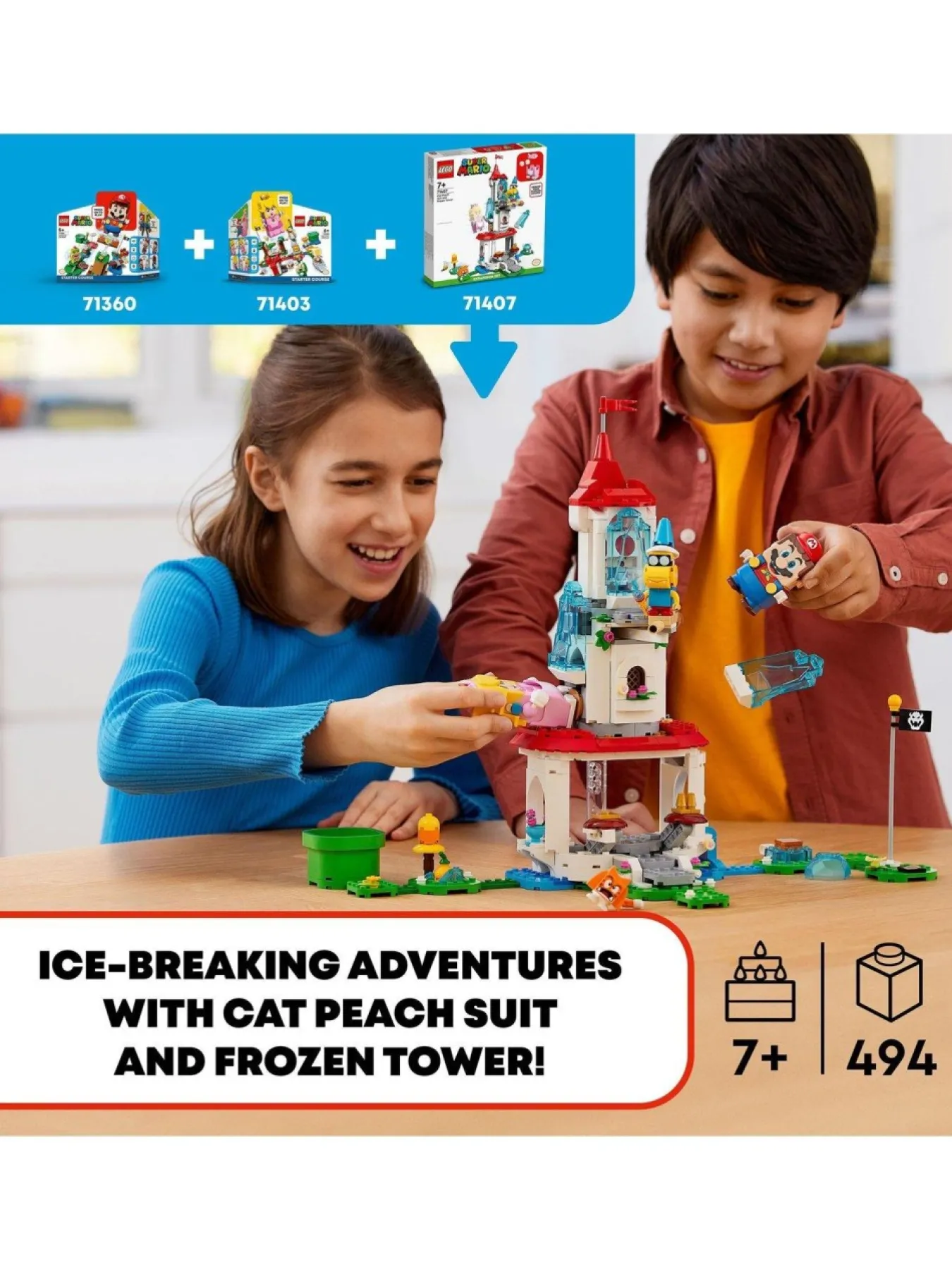 * Lego Super Mario Super Mario Cat Peach Suit & Tower Set 71407* Lego