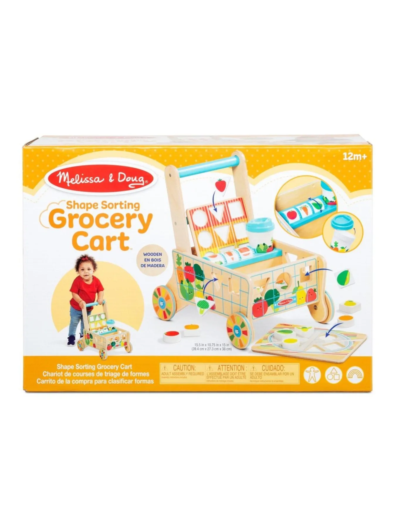 * Melissa & Doug Wooden Shape Sorting Grocery Cart* Melissa & Doug
