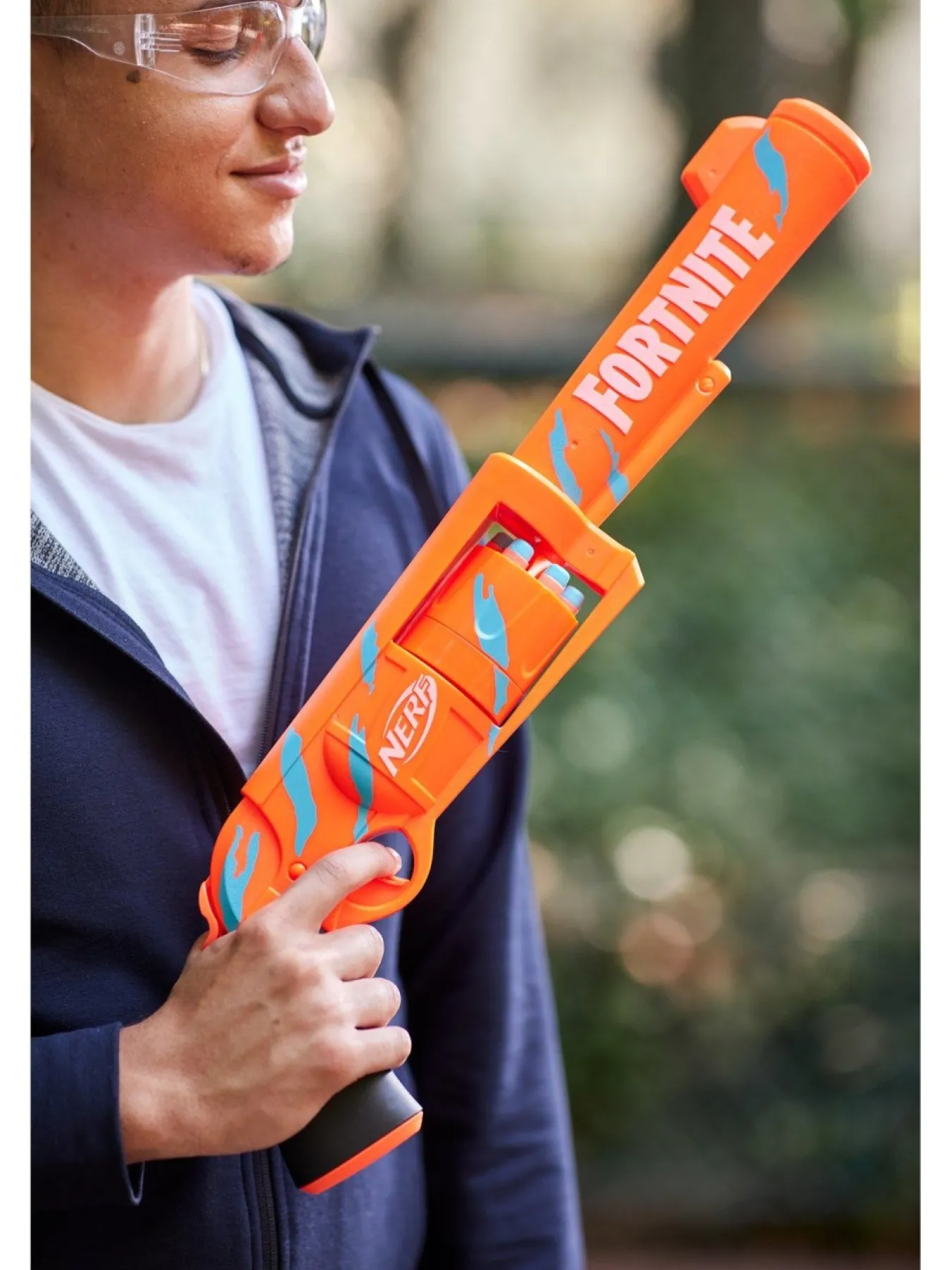 Christmas Gifts Nerf Fortnite 6-Sh Dart Blaster – Camo Pulse Wrap, Hammer Action Priming, 6-Dart Drum, 6 Nerf Elite Darts* Christmas Gifts