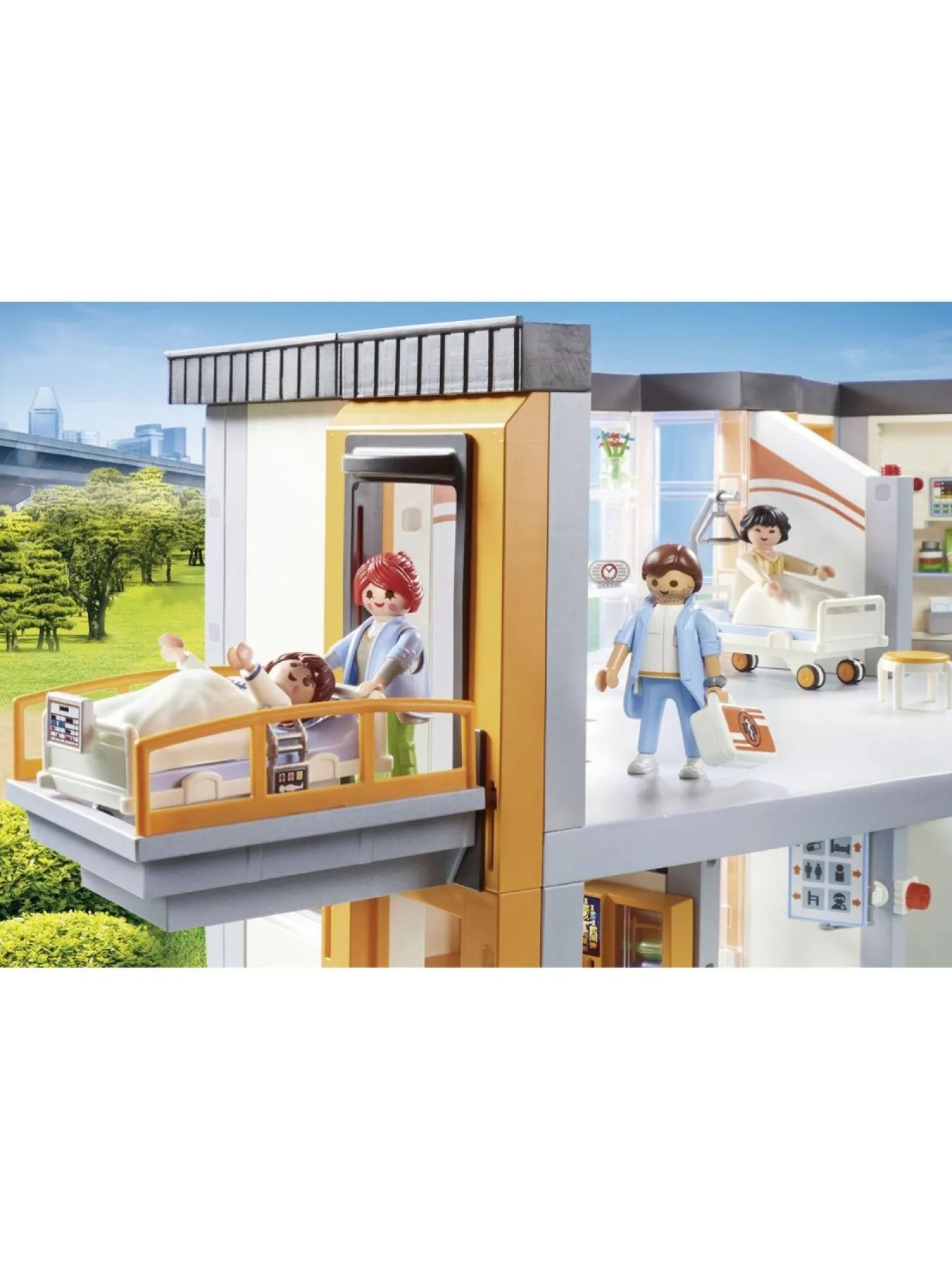 * Playmobil 70190 City Life Large Furnished Hospital With Lift* Playmobil