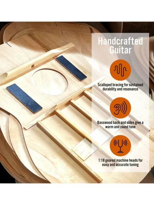 3rd Avenue 3/4 Size Classical Guitar Pack – Blueburst With Free Online Music Lessons* 3Rd Avenue