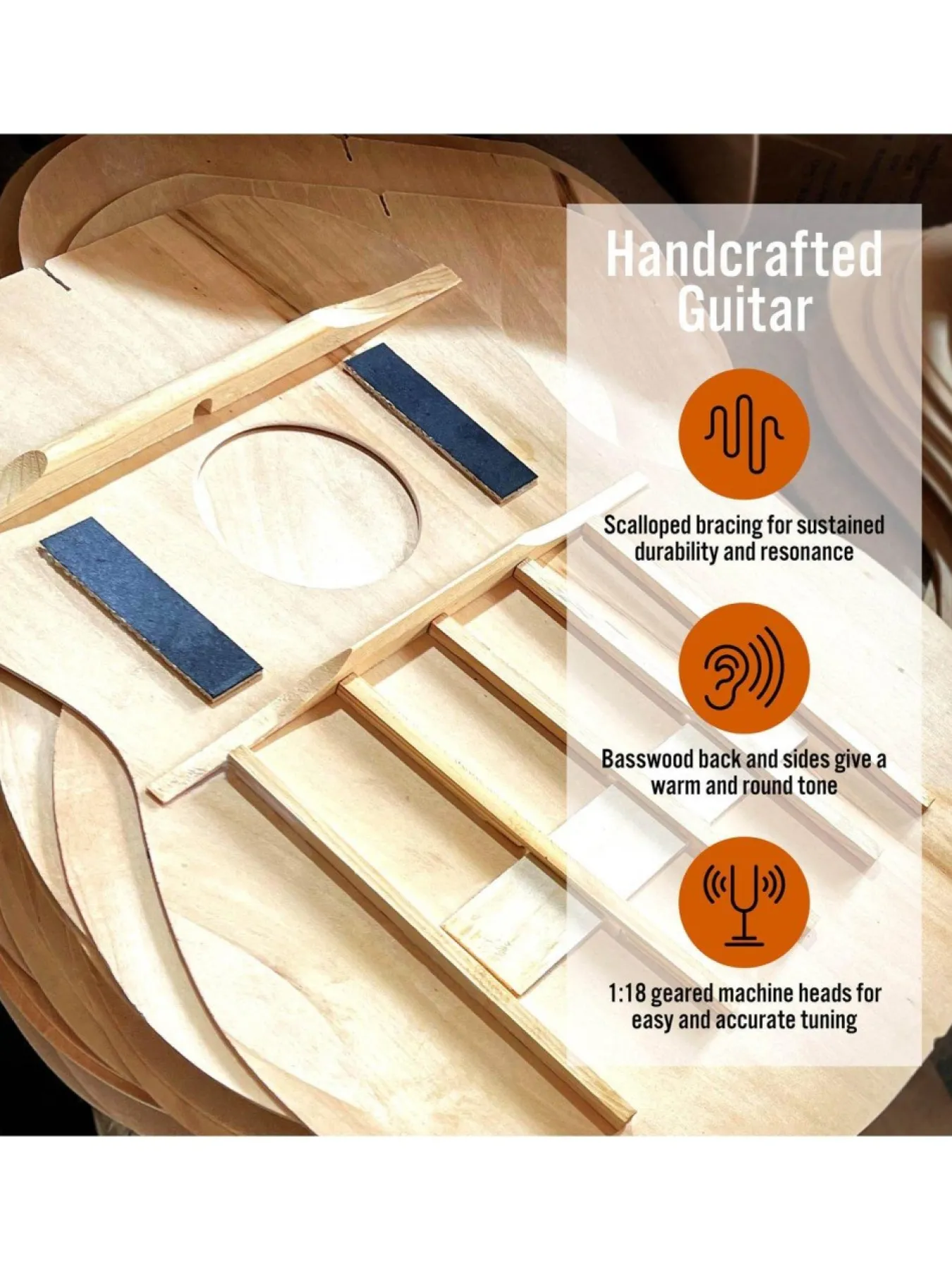 3rd Avenue 3/4 Size Classical Guitar Pack – Blueburst With Free Online Music Lessons* 3Rd Avenue