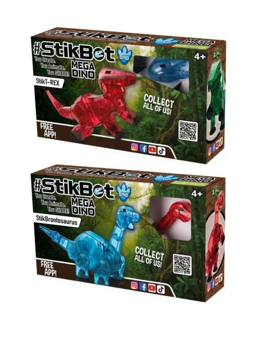 Christmas Gifts Shop Stikbot Mega Dino 2 Pack – T-Rex & Brontosaurus* Christmas Gifts