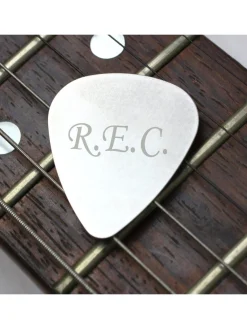 Christmas Gifts The Personalised Memento Company Personalised Silver Guitar Plectrum* Christmas Gifts